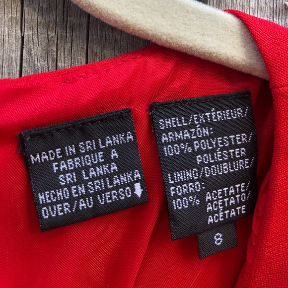 Liz Claiborne Red Long Sleeve Shift Dress - Picture 5 of 8